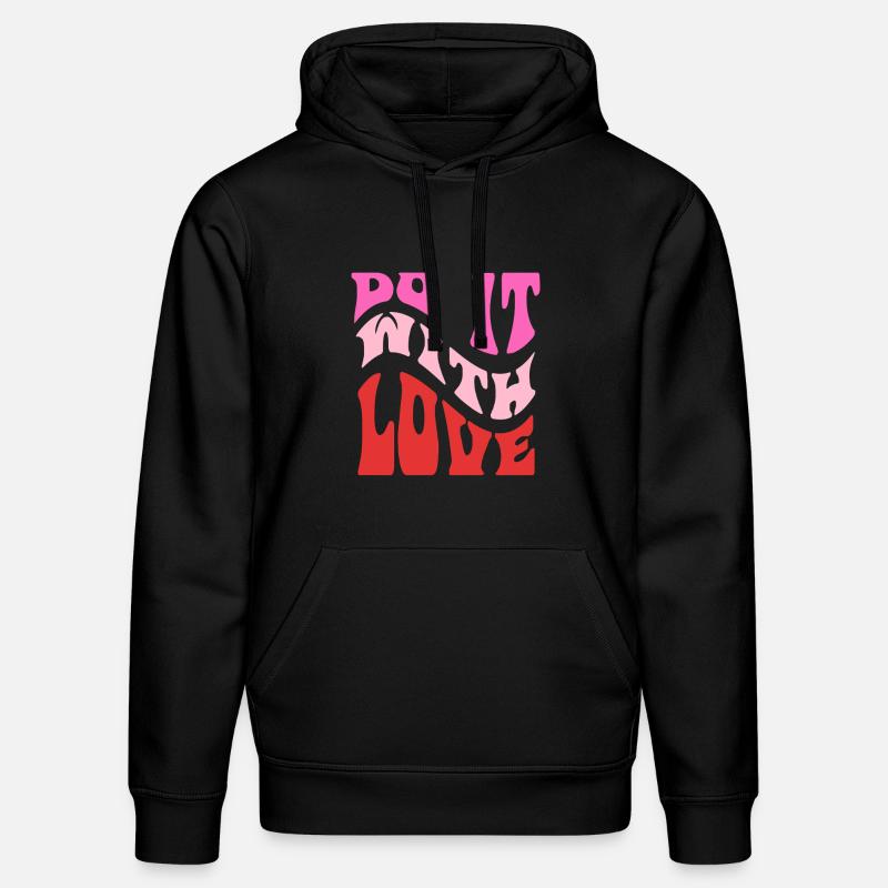 Lettrage rétro It It Love - Sweat à capuche bio DRUMMER Stanley/Stella Unisexe - noir