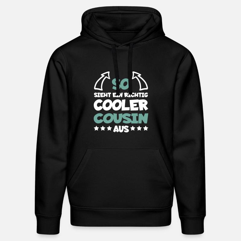 Vraiment cool cousin drôle cadeau - Sweat à capuche bio DRUMMER Stanley/Stella Unisexe - noir