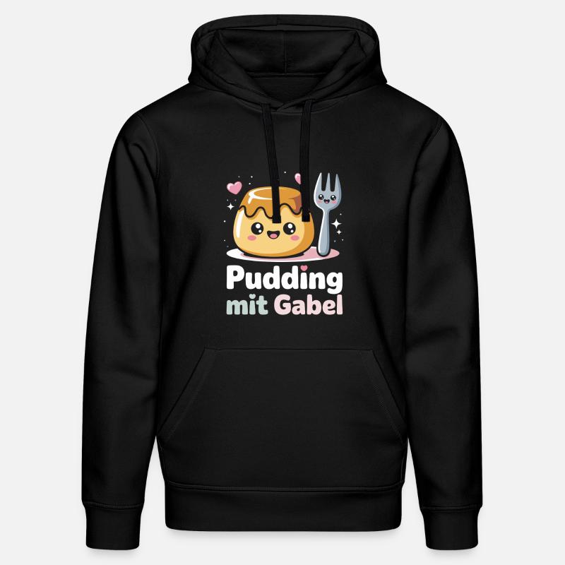 Pudding à la fourchette - Sweat à capuche bio DRUMMER Stanley/Stella Unisexe - noir