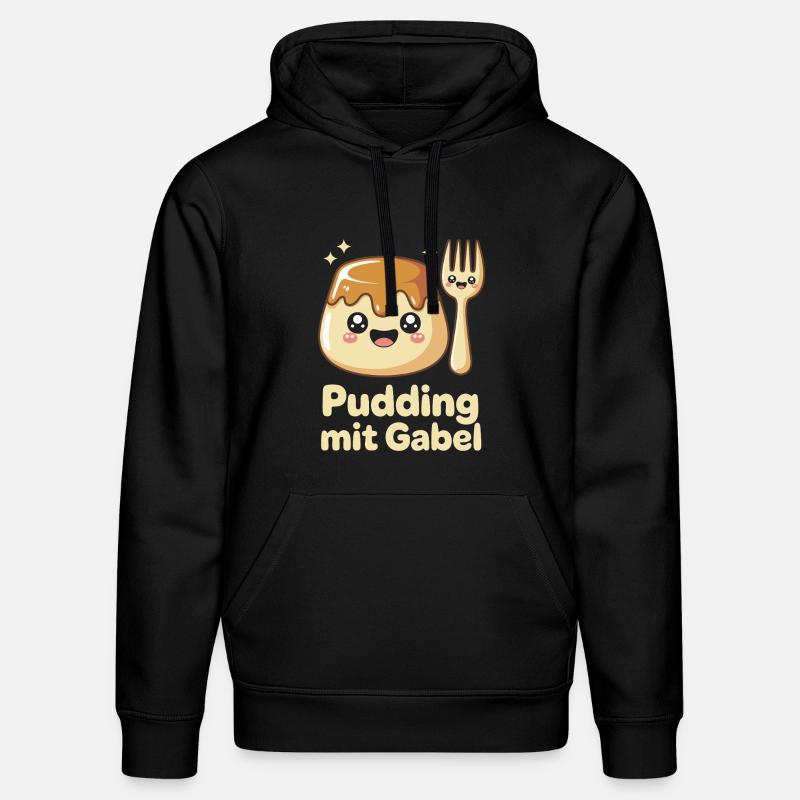 Pudding à la fourchette - Sweat à capuche bio DRUMMER Stanley/Stella Unisexe - noir