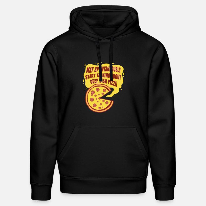 Plat profond Pizza Chicargo - Sweat à capuche bio DRUMMER Stanley/Stella Unisexe - noir