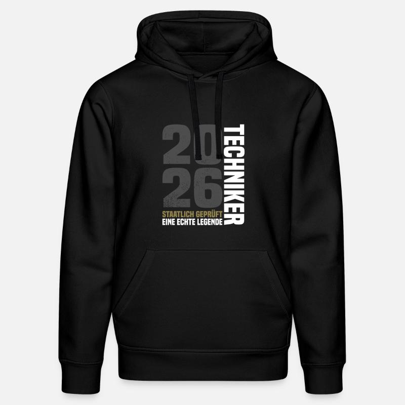 Technicien certifié par l’État - Sweat à capuche bio DRUMMER Stanley/Stella Unisexe - noir