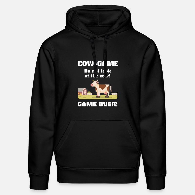 Jeu de Vaches Vaches Rétro - Sweat à capuche bio DRUMMER Stanley/Stella Unisexe - noir