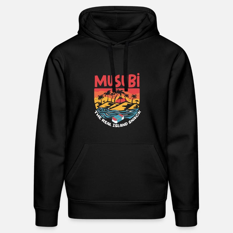 Musubi : Le vrai encas de l’île - Sweat à capuche bio DRUMMER Stanley/Stella Unisexe - noir