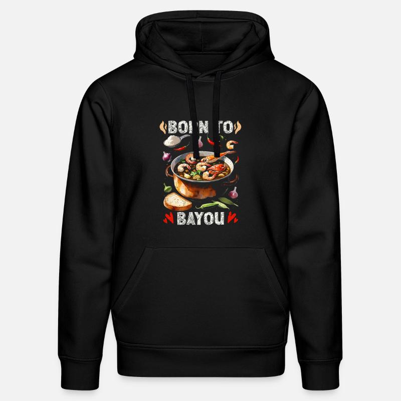 Bayou Essen - Stanley/Stella Unisex Bio-Hoodie DRUMMER - Schwarz
