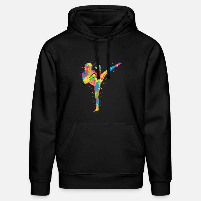Muay Thai Bunt Kickboxer Mädchen Kickboxen - Stanley/Stella Unisex Bio-Hoodie DRUMMER - Schwarz