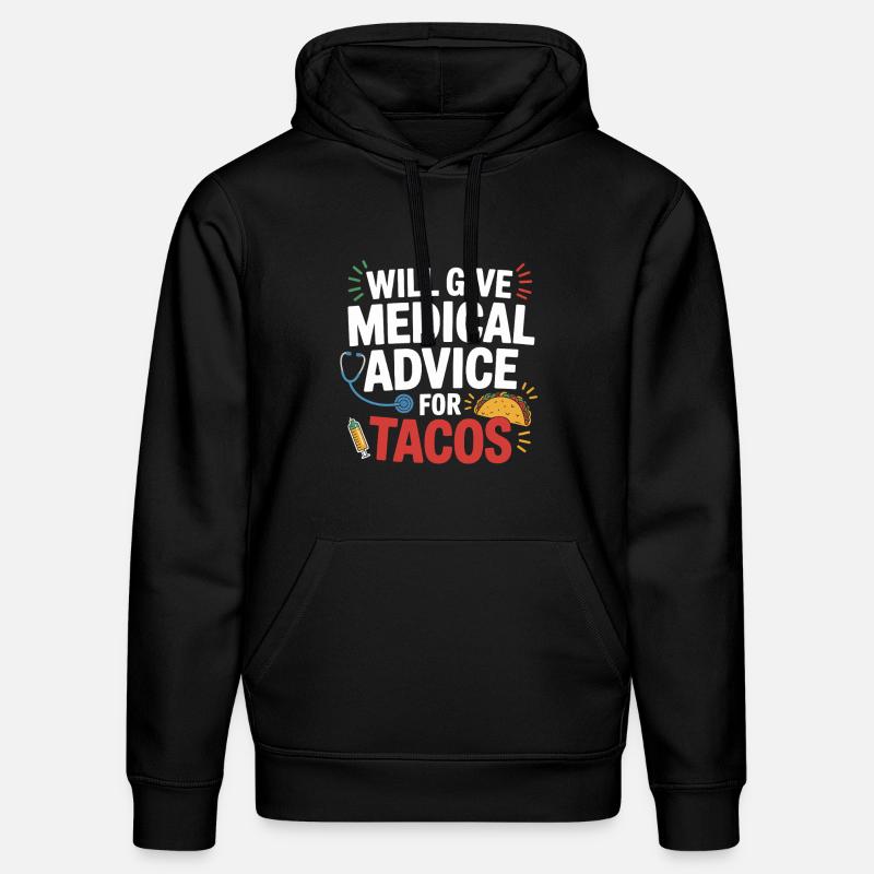 Conseils médicaux pour les tacos - Sweat à capuche bio DRUMMER Stanley/Stella Unisexe - noir