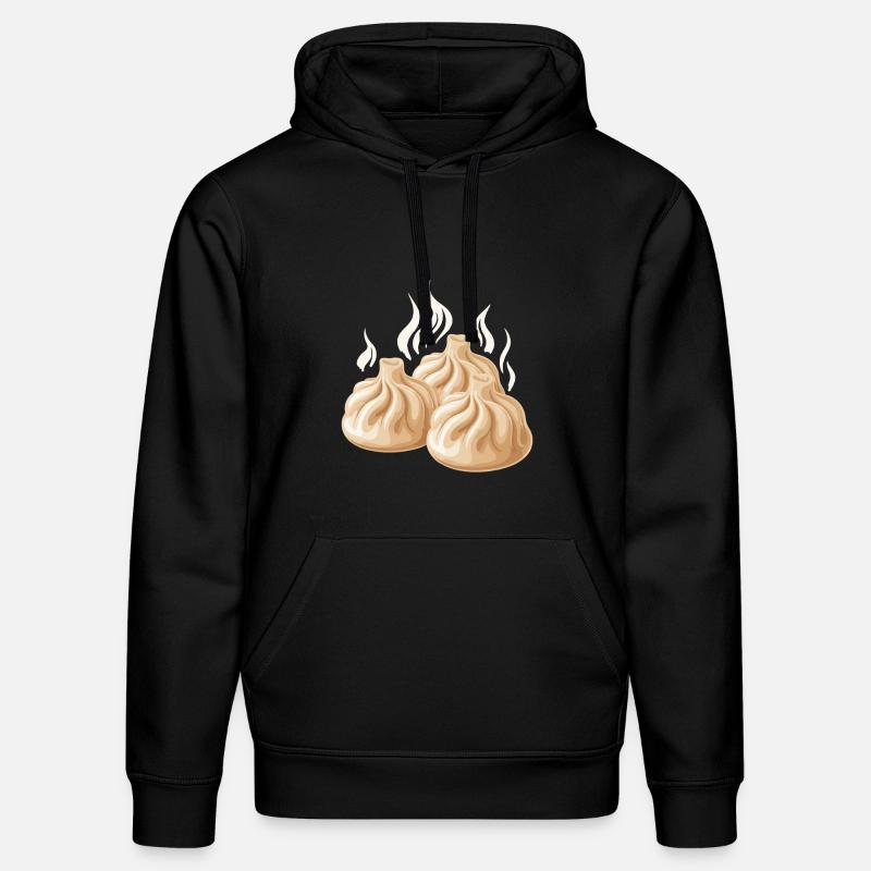 Dampfende Dumpling-Design - Stanley/Stella Unisex Bio-Hoodie DRUMMER  - Schwarz