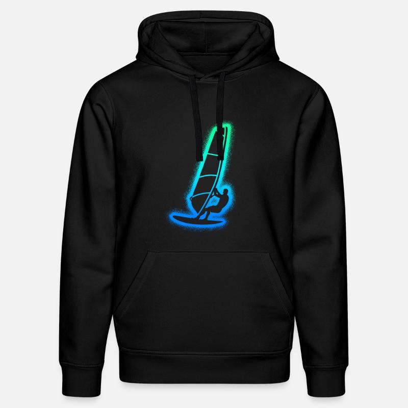 Windsurfen Windsurfer Kinder Herren Windsurf - Stanley/Stella Unisex Bio-Hoodie DRUMMER - Schwarz