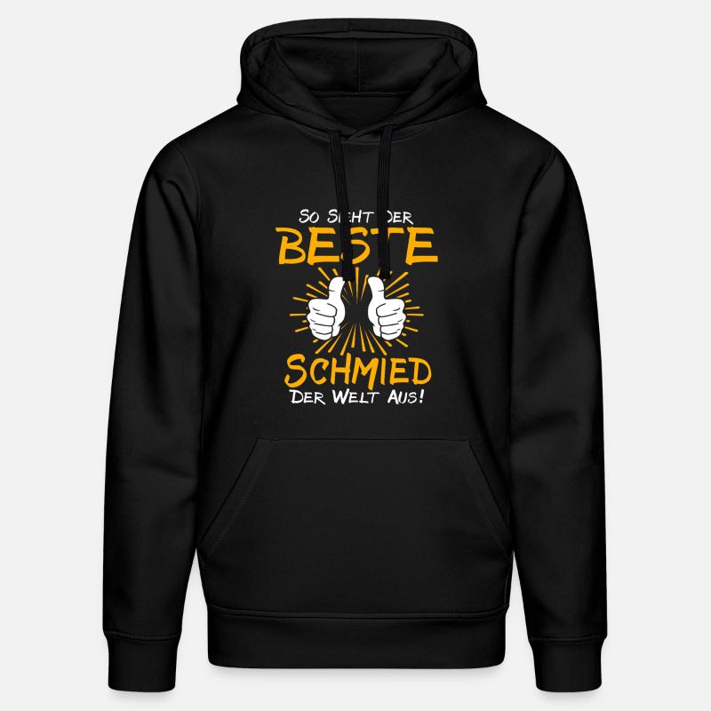 Idée de cadeau pour forgeron - Sweat à capuche bio DRUMMER Stanley/Stella Unisexe - noir