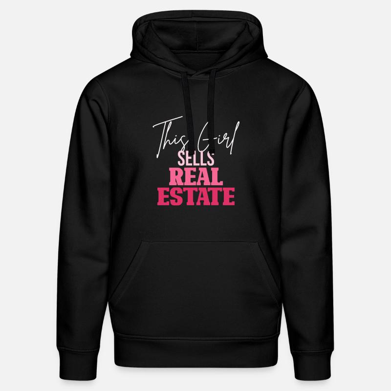Cette femme vend de l’immobilier - Sweat à capuche bio DRUMMER Stanley/Stella Unisexe - noir