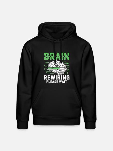 Brain Restart Please Wait - Stanley/Stella DRUMMER Unisex Organic Hoodie - black
