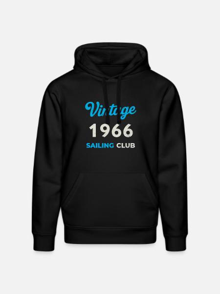 Vintage 1966 – Sailing Club Retro Birth Year - Stanley/Stella DRUMMER Unisex Organic Hoodie - black
