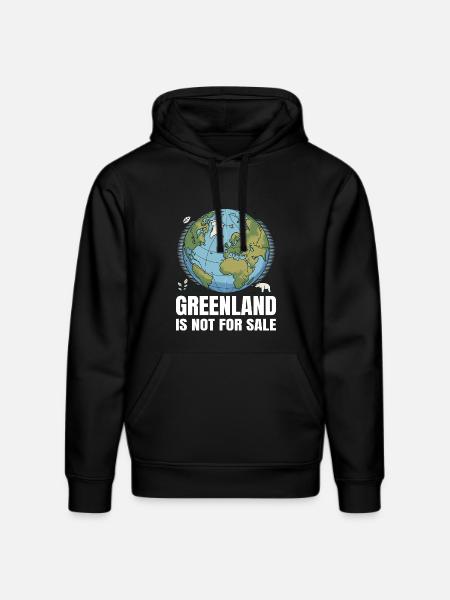 Grønland er ikke til salg - Stanley/Stella DRUMMER økologisk unisex-hoodie - sort