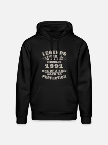 February 1991 Birthday Gift - Stanley/Stella DRUMMER Unisex Organic Hoodie - black