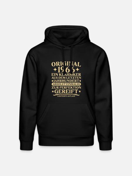 Originalklassikern från 1966, Last Century - Ekologisk luvtröja DRUMMER unisex från Stanley/Stella - svart