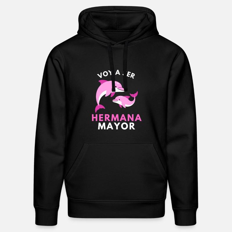 Ich werde eine große Schwester - Stanley/Stella Unisex Bio-Hoodie DRUMMER  - Schwarz