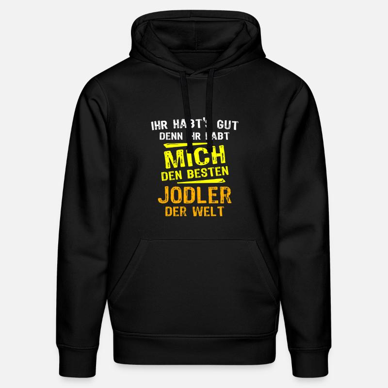 Cadeau de Yodelling - Sweat à capuche bio DRUMMER Stanley/Stella Unisexe - noir