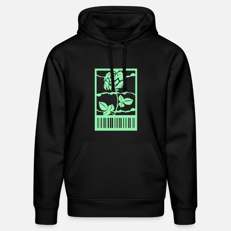 Gothic Rose Stacheldraht Strichcode Urban Style - Stanley/Stella Unisex Bio-Hoodie DRUMMER  - Schwarz