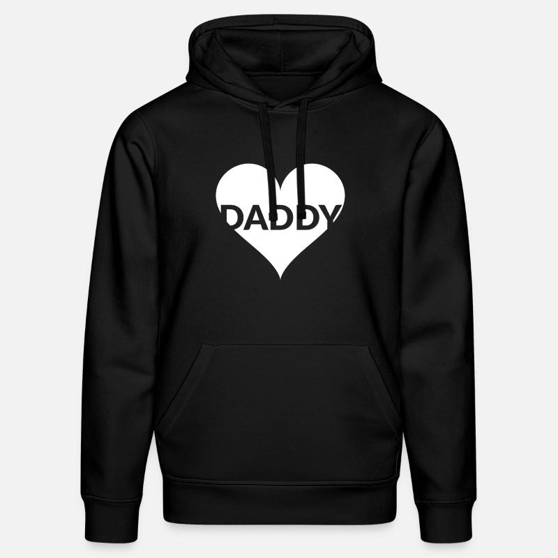 Daddy Herz Geschenk - Stanley/Stella Unisex Bio-Hoodie DRUMMER  - Schwarz