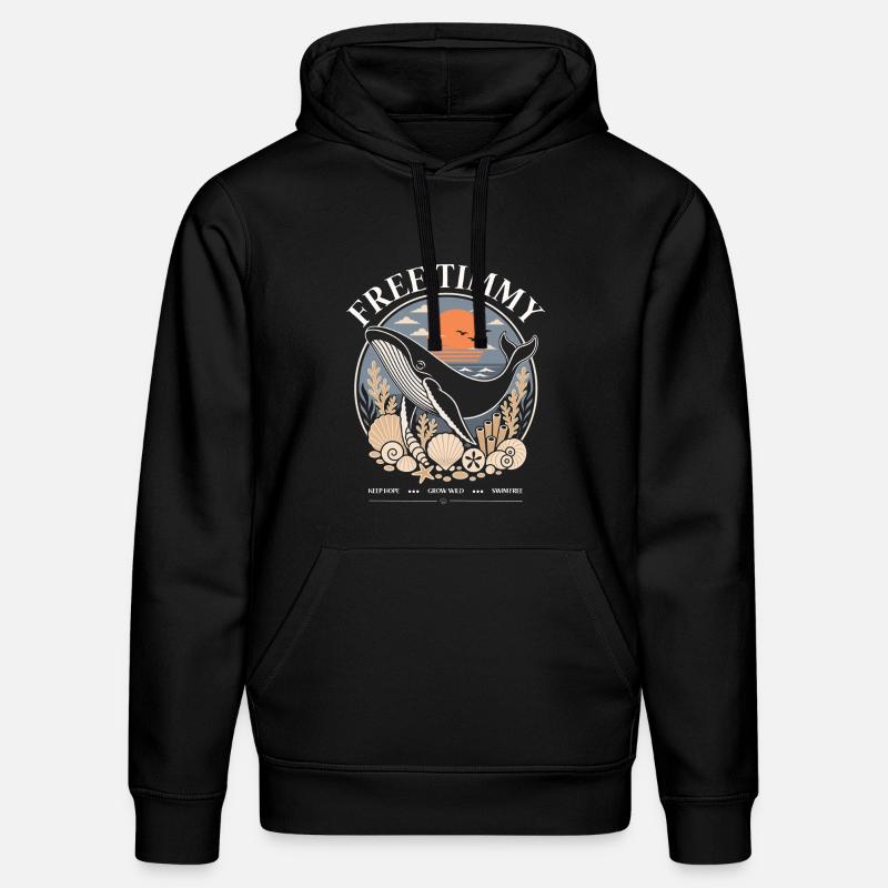 Buckelwal Timmy Hope Statement Merch - Stanley/Stella Unisex Bio-Hoodie DRUMMER  - Schwarz