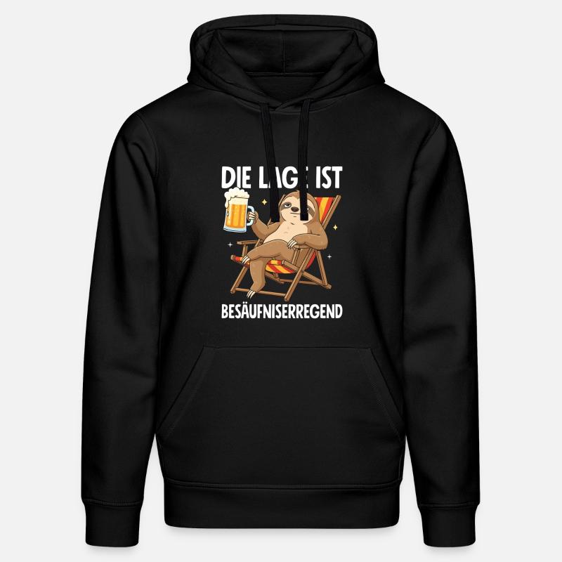 Die Lage Ist Besäufniserregend - Stanley/Stella Unisex Bio-Hoodie DRUMMER  - Schwarz