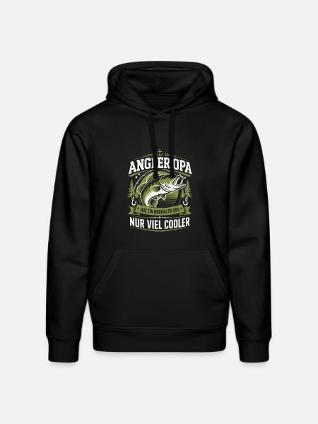 Angler Opa Viel Cooler - Stanley/Stella Unisex Bio-Hoodie DRUMMER  - Schwarz