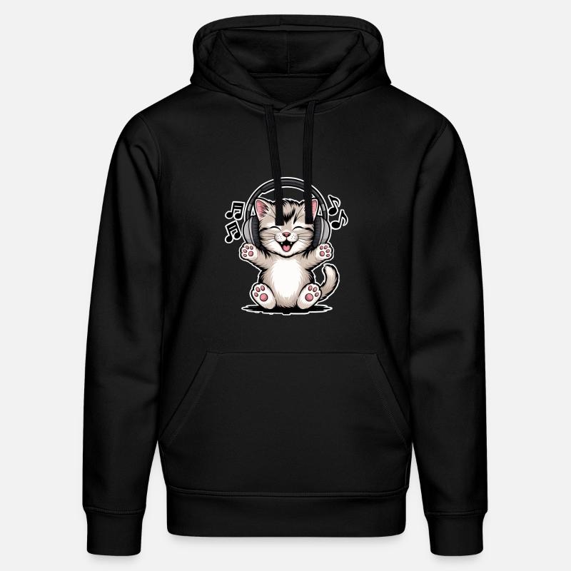 Musique des chats - Sweat à capuche bio DRUMMER Stanley/Stella Unisexe - noir