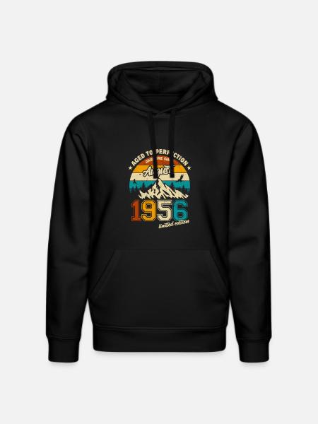 August 1956 | Aged to perfection | Birthday - Stanley/Stella DRUMMER Unisex Organic Hoodie - black
