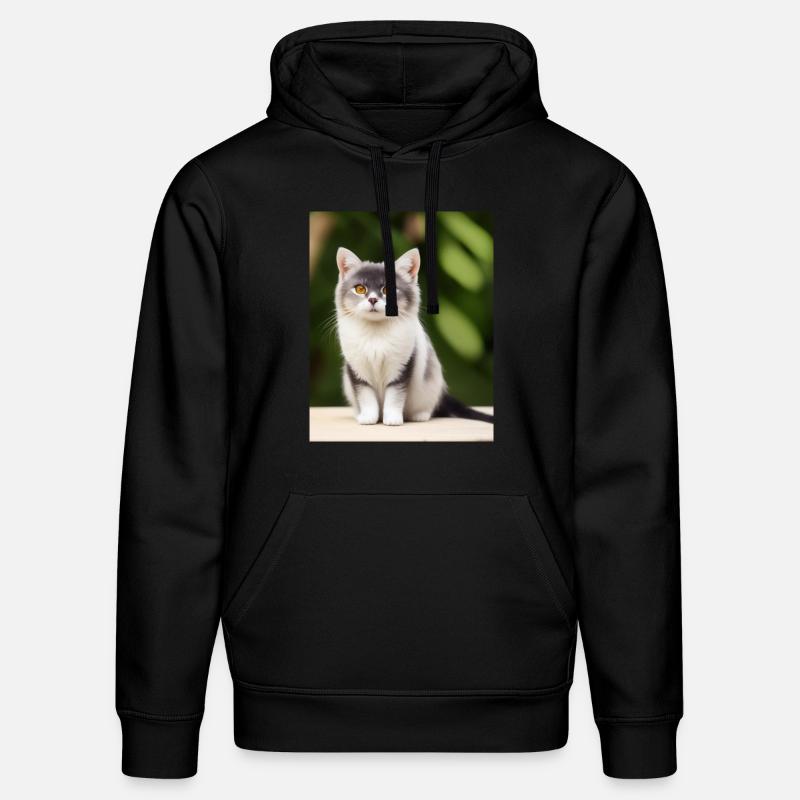 Chat persan blanc - Sweat à capuche bio DRUMMER Stanley/Stella Unisexe - noir