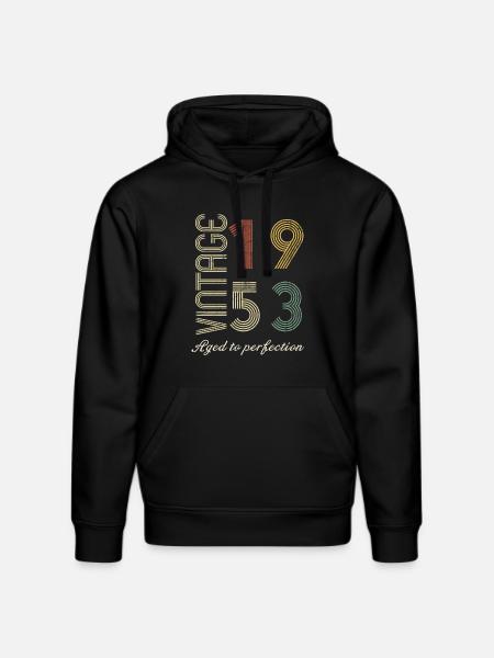 71 Year Anniversary Gift - 1953 - Stanley/Stella DRUMMER Unisex Organic Hoodie - black