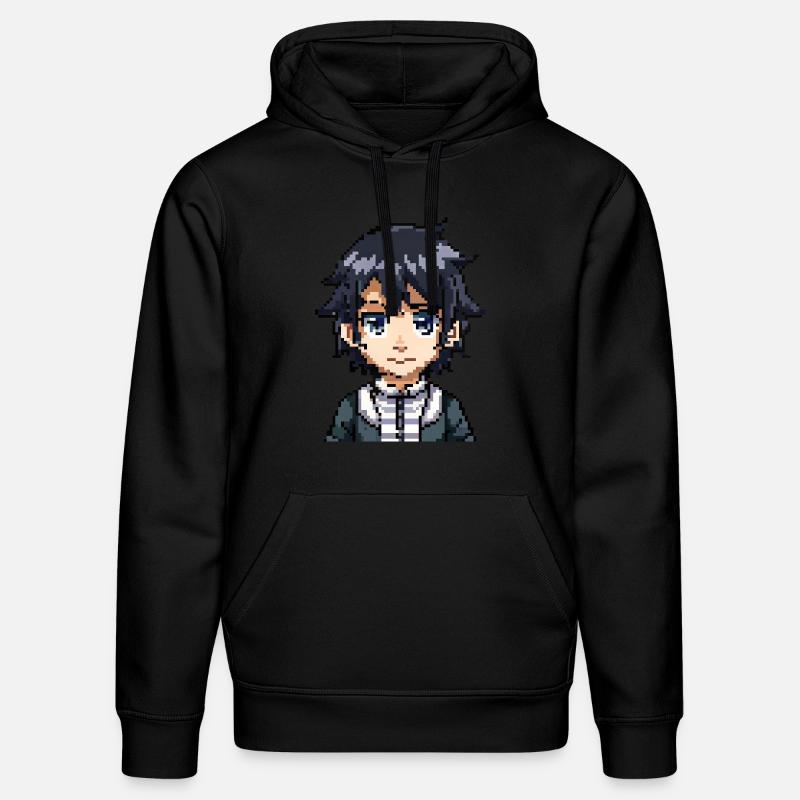 Figurine d’anime en 8 bits - Sweat à capuche bio DRUMMER Stanley/Stella Unisexe - noir