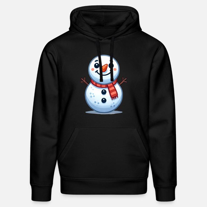 Bonhomme de neige Schneemann - Sweat à capuche bio DRUMMER Stanley/Stella Unisexe - noir