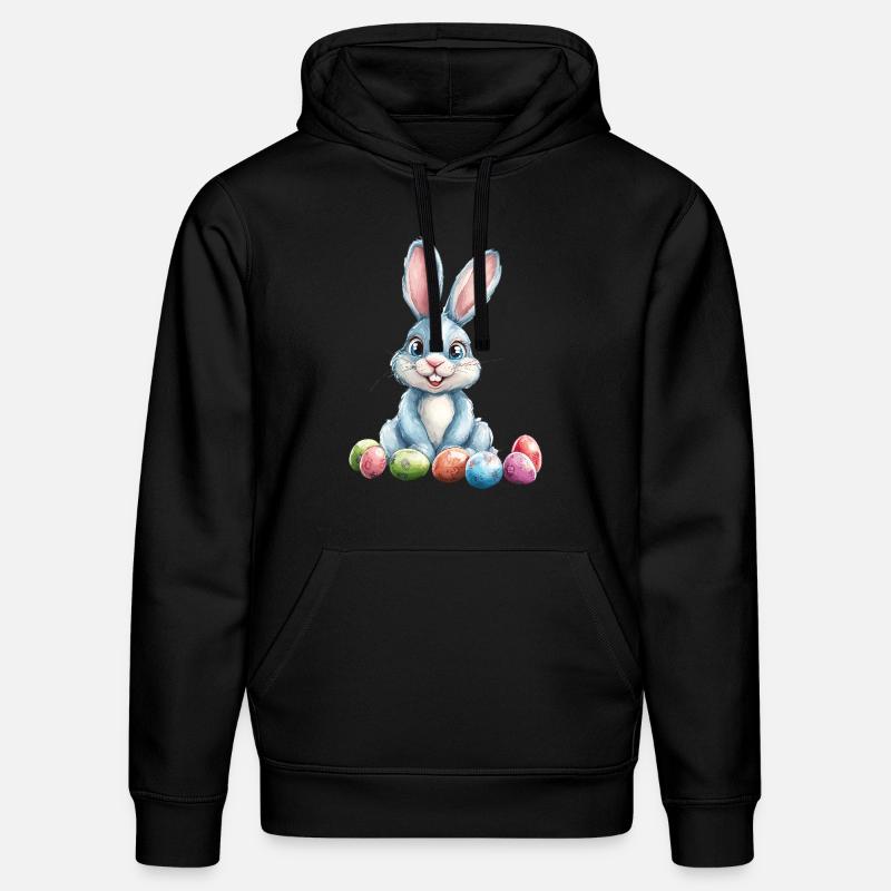 Lapin de Pâques - Sweat à capuche bio DRUMMER Stanley/Stella Unisexe - noir