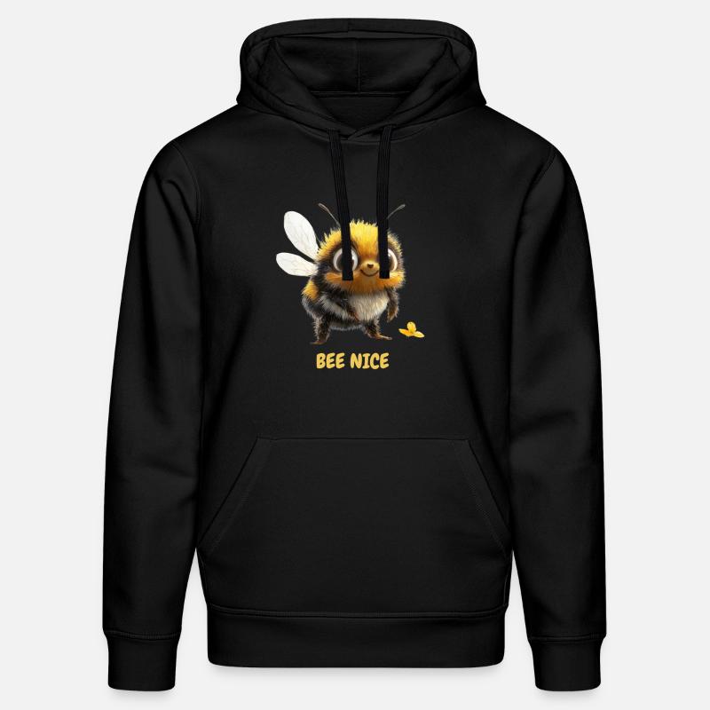 bee nice - Stanley/Stella Unisex Bio-Hoodie DRUMMER  - Schwarz