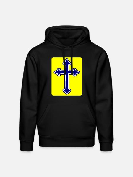 Cross symbol - Stanley/Stella DRUMMER Unisex Organic Hoodie - black