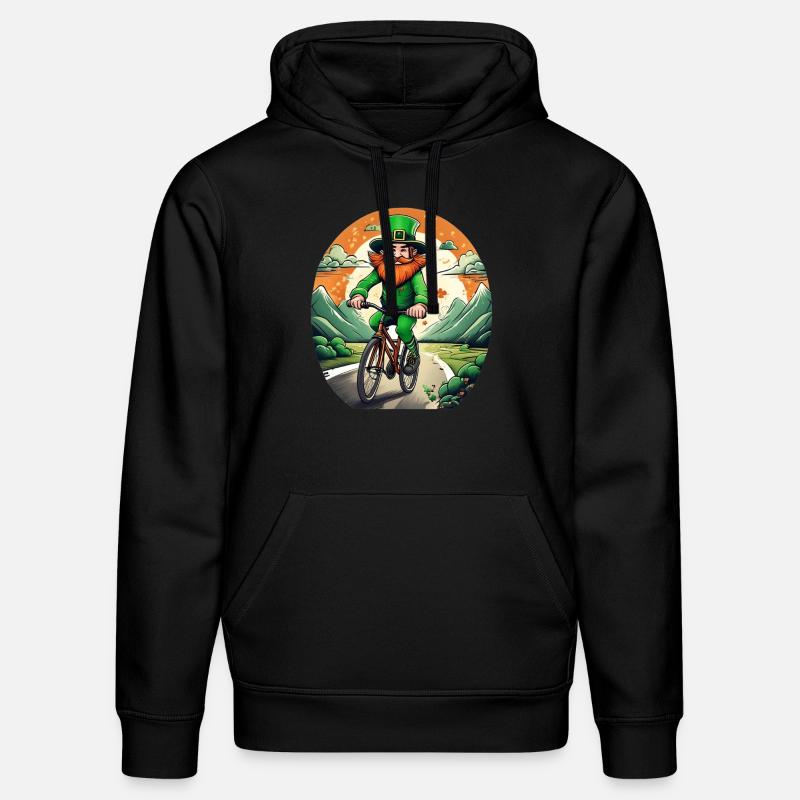 Vélo Trèfle de la Saint-Patrick - Sweat à capuche bio DRUMMER Stanley/Stella Unisexe - noir