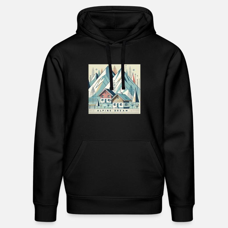 Sueño alpino - Sudadera con capucha ecológica unisex DRUMMER de Stanley/Stella - negro