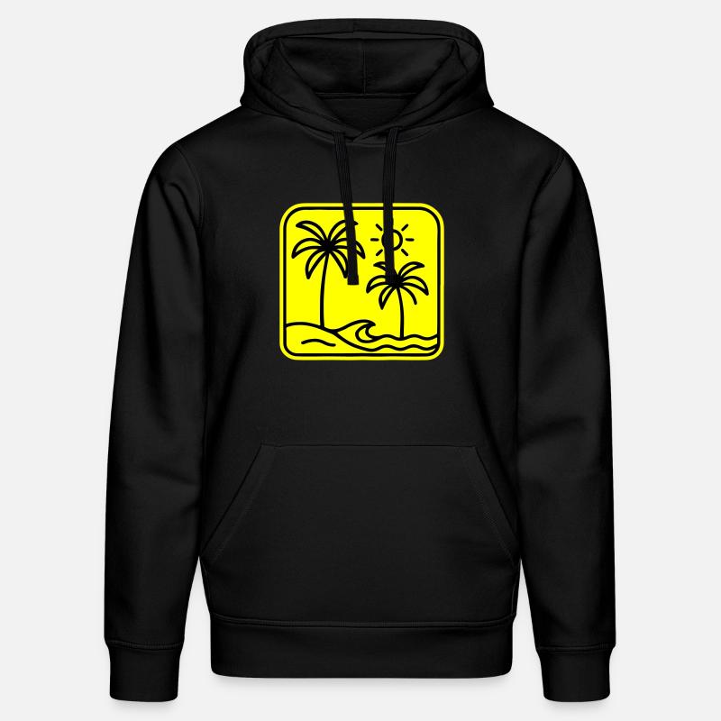 Plage de Palm Trees - Sweat à capuche bio DRUMMER Stanley/Stella Unisexe - noir