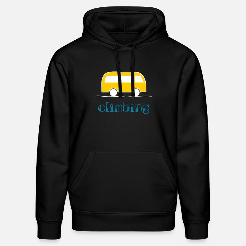 KLETTERN. KLETTERN. VAN. KLETTERN. STEIGEN. - Stanley/Stella Unisex Bio-Hoodie DRUMMER  - Schwarz