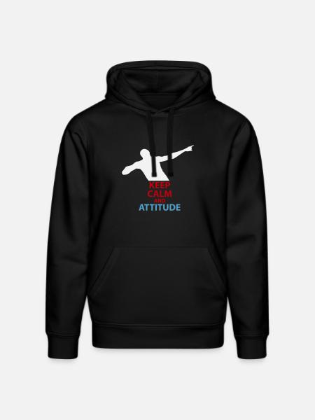 Calm and Attitude Silhouette - Stanley/Stella DRUMMER Unisex Organic Hoodie - black