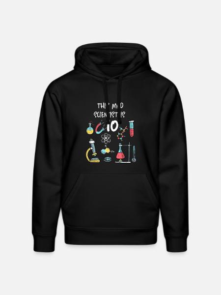 This Mad Scientist Is 10 - Stanley/Stella DRUMMER Unisex Organic Hoodie - black