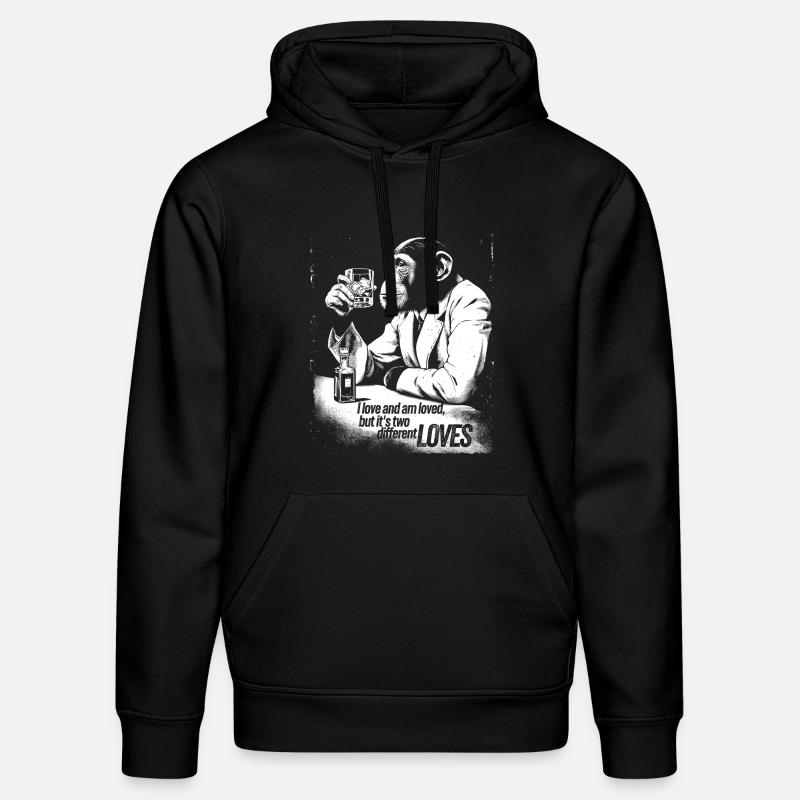 Conception sophistiquée de Monkey Cheers - Sweat à capuche bio DRUMMER Stanley/Stella Unisexe - noir