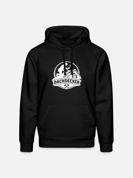 Roofer Craft Logo Motif - Stanley/Stella DRUMMER Unisex Organic Hoodie - black