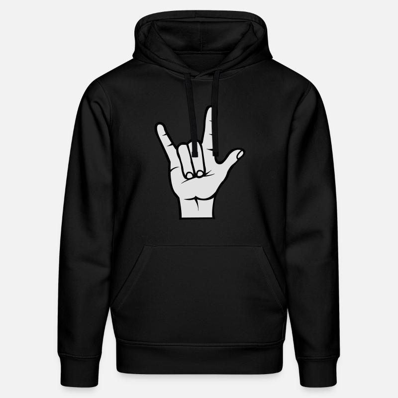 hand_2 - Sweat à capuche bio DRUMMER Stanley/Stella Unisexe - noir