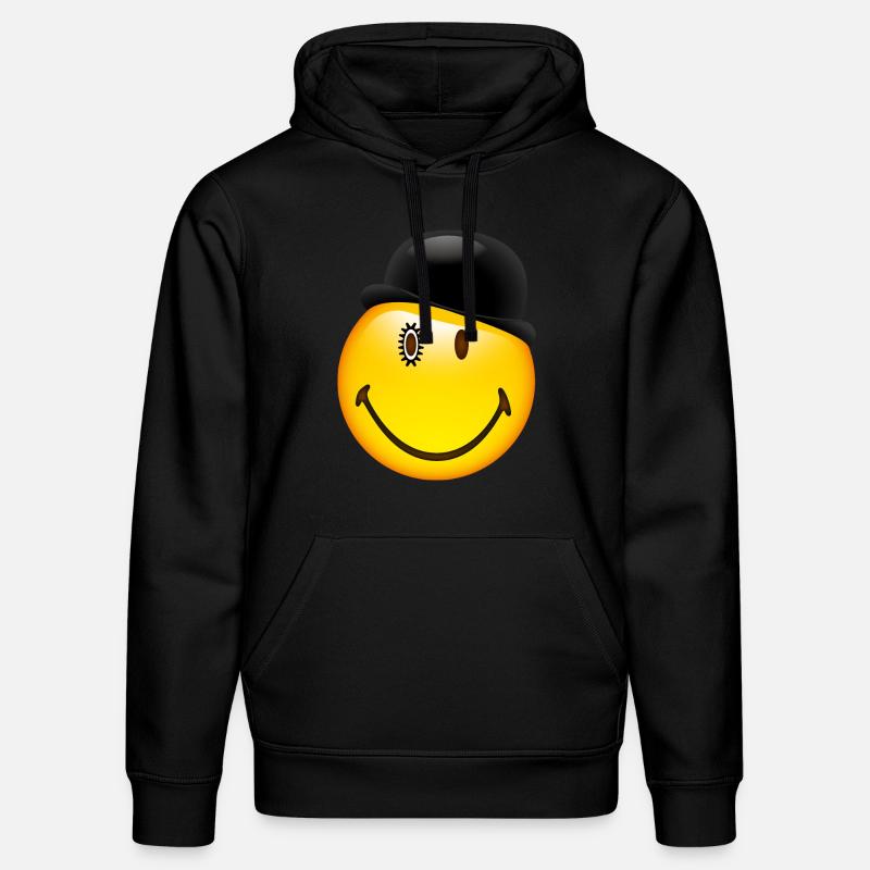 Smiley Glossy Bowler Hat - Sweat à capuche bio DRUMMER Stanley/Stella Unisexe - noir