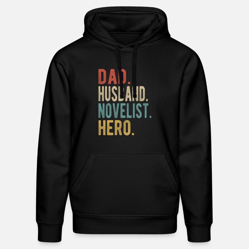 Romanschriftsteller Papa Ehemann Held - Stanley/Stella Unisex Bio-Hoodie DRUMMER - Schwarz