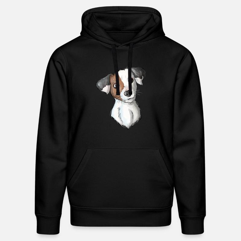 Jack Russell Pattern 8 - Stanley/Stella Unisex Bio-Hoodie DRUMMER  - Schwarz
