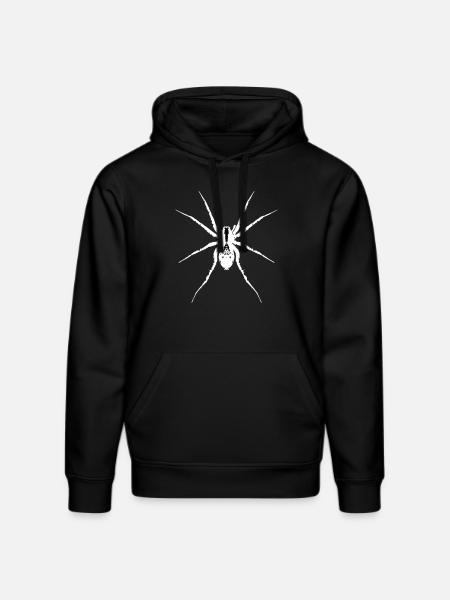 White wolf spider - Stanley/Stella DRUMMER Unisex Organic Hoodie - black