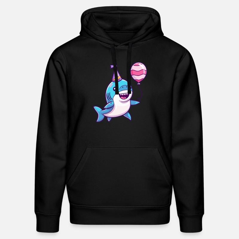 Requin Anniversaire Bébé - Sweat à capuche bio DRUMMER Stanley/Stella Unisexe - noir